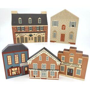 Cat's Meow Village Lot of 5 Collectibles 1991-1995 Apothecary Antiques Jeweler